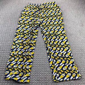 Corona Extra Beer Pajamas Men Size Medium M Yellow Blue All Over Print Sleepwear